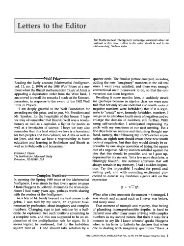[Journal] The Mathematical Intelligencer. Vol. 11. No 4