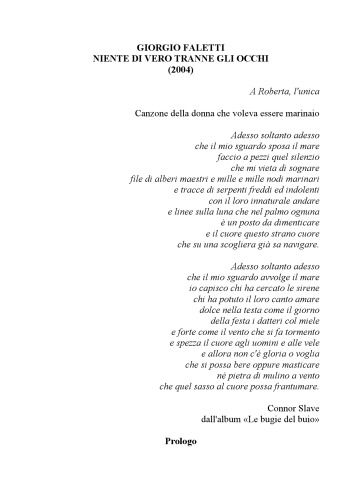 Niente di vero tranne gli occhi