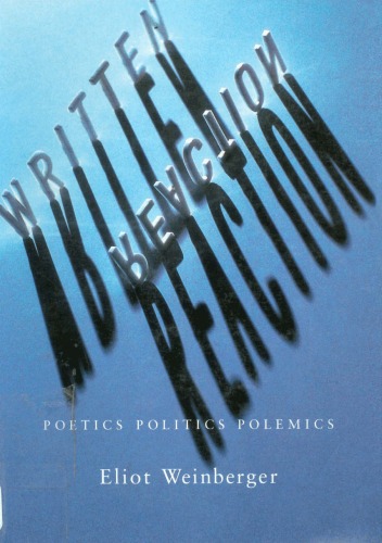 Written Reaction: Poetics Politics Polemics (1979-1995)
