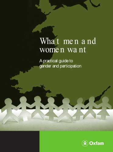 What men and women want: a practical guide to gender and participation