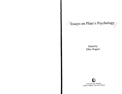 Essays on Plato's Psychology