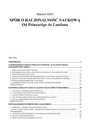 Spór o racjonalność naukową od Poincarégo do Laudana