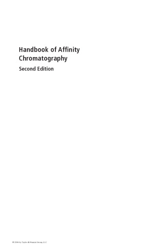 Handbook of affinity chromatography