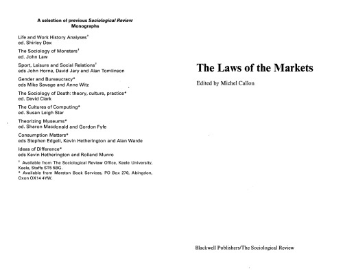 The laws of the markets