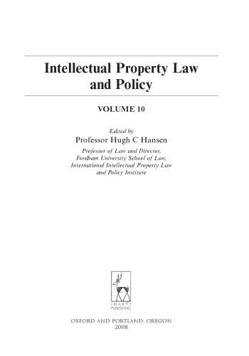 Intellectual property law and policy