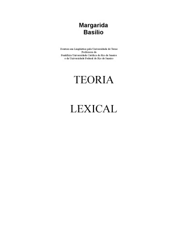 Teoria lexical