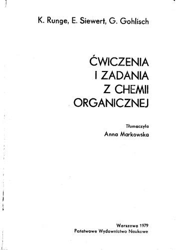 Ćwiczenia i zadania z chemii organicznej