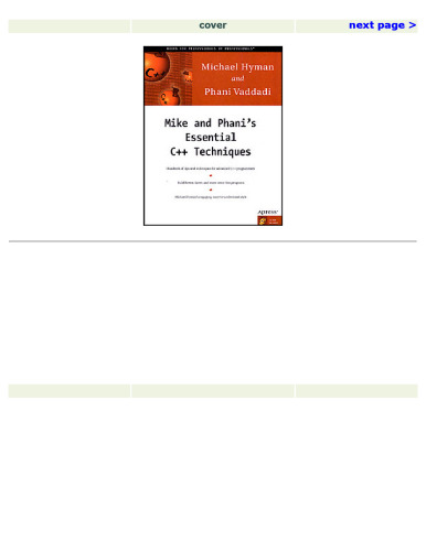 Mike and Phani's Essential C++ Techniques