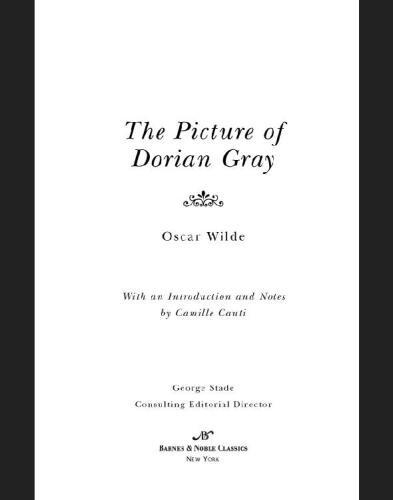 The Picture of Dorian Gray (Barnes and Noble Classics)