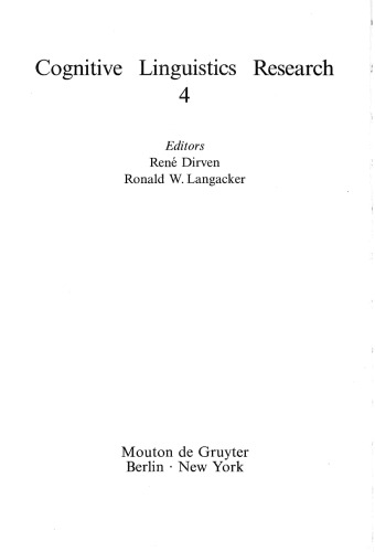 A Geography of Case Semantics: The Czech Dative and the Russian Instrumental (Cognitive Linguistic Research)