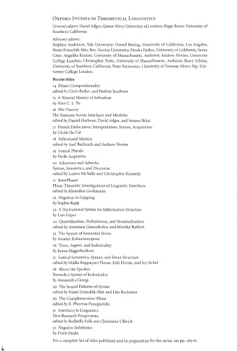 Negative Indefinites (Oxford Studies in Theoretical Linguistics)