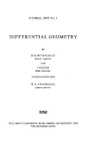 Differential geometry (problem book, Tutorial Text 5)