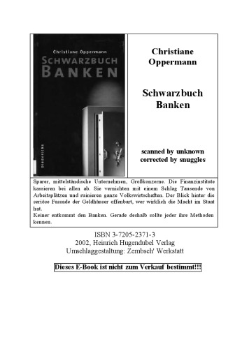 Schwarzbuch Banken