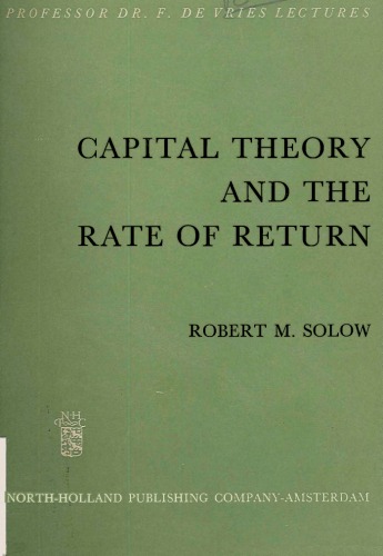 Capital Theory and the Rate of Return