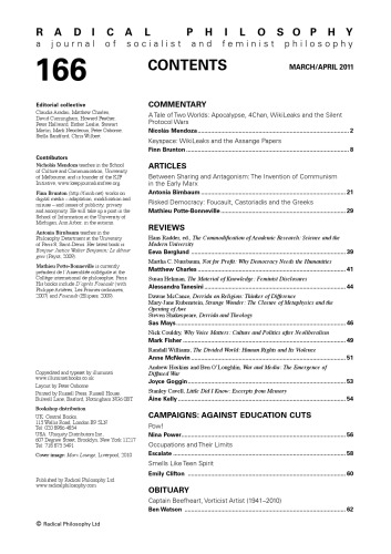 Radical Philosophy #166