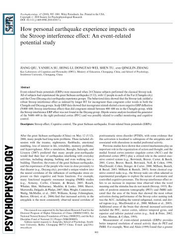 Psychophysiology 47(6)