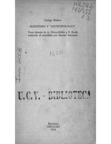 Marxismo y antropología