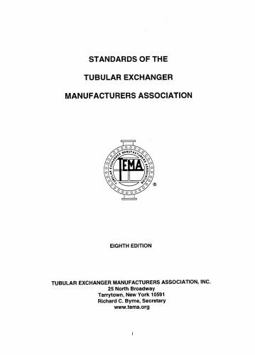 Standards of the Tubular Exchange Manufacturers Association
