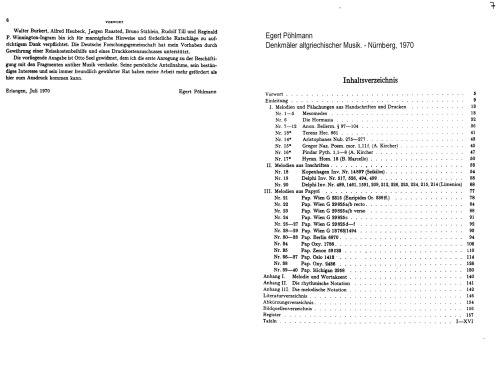 Denkmäler altgriechischer Musik. Sammlung, Übertragung und Erläuterung aller Fragmente und Fälschungen