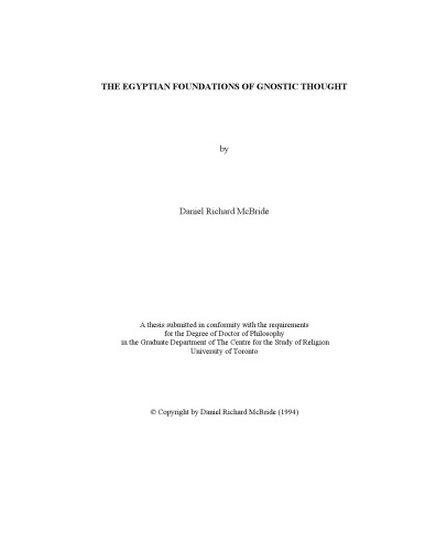 The Egyptian Foundations of Gnostic Thought