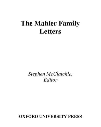 The Mahler Family Letters