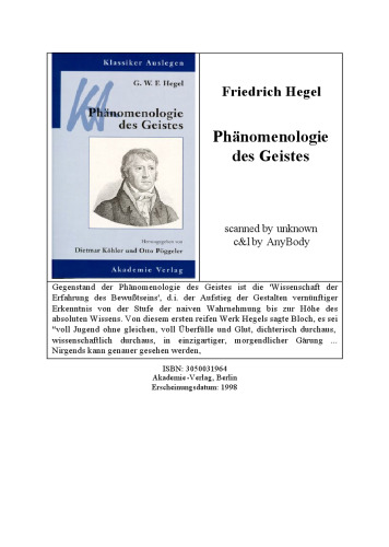 Phänomenologie des Geistes