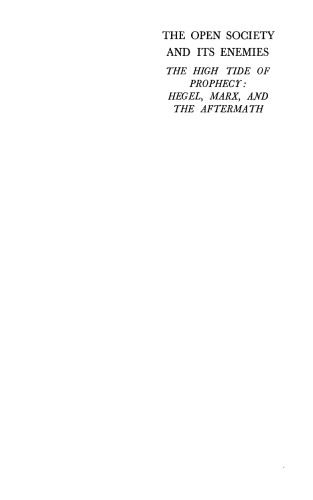 The Open Society and its Enemies: The High Tide of Prophecy: Hegel, Marx and the Aftermath (Vol. 2)