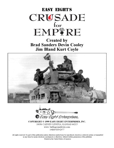 Crusade for Empire - Battleground WWII Supplement - Easy Eight Enterprises