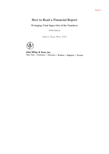 How to Read a Financial Report: Wringing Vital Signs Out of the Numbers, 5th Edition