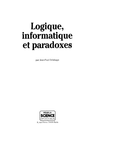 Logique, informatique et paradoxes