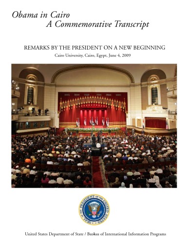 Obama in Cairo, A Commemorative Transcript (2009)