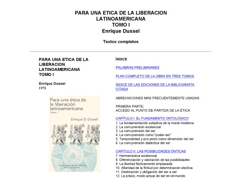 Para una ética de la liberación latinoamericana - Tomo I