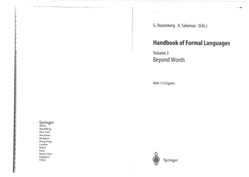 Handbook of Formal Languages, Vol.3: Beyond Words
