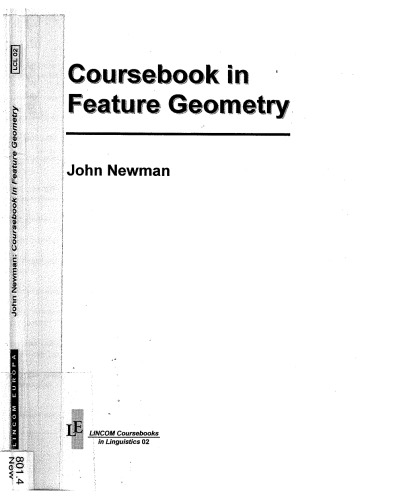 Coursebook in Feature Geometry