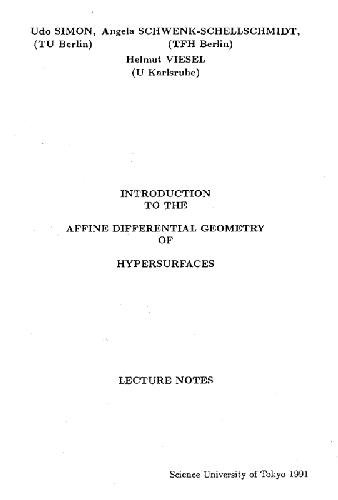 Introduction to affine differential geometry of hypersurfaces