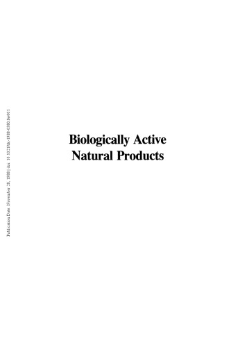 Biologically Active Natural Products. Potential Use in Agriculture
