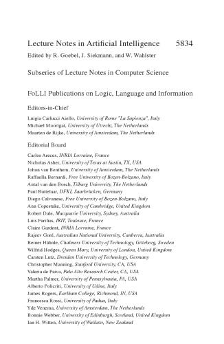 Logic, Rationality, and Interaction: Second International Workshop, LORI 2009, Chongqing, China, October 8-11, 2009. Proceedings