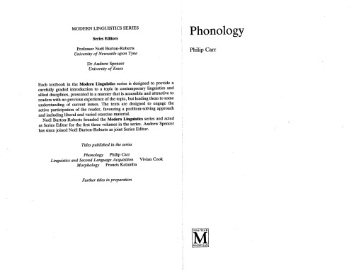 Phonology (Modern Linguistics)