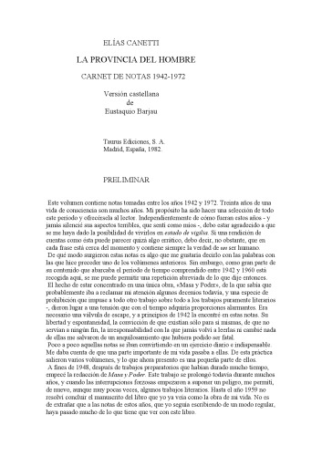 La Provincia del Hombre. Carnet de notas 1942-1972