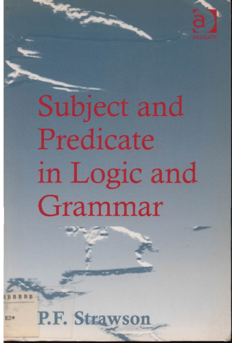 Subject and Predicate in Logic and Grammar