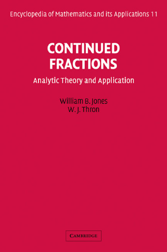 Continued Fractions: Analytic Theory and Applications ()