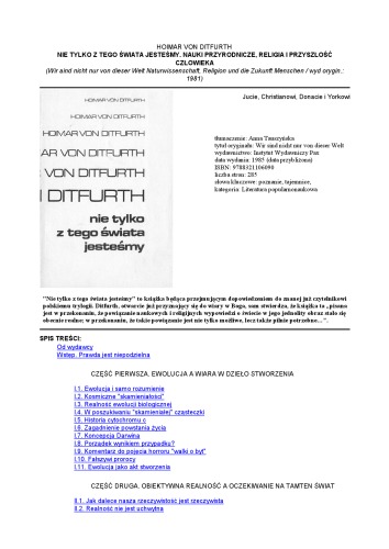 Nie tylko z tego świata jesteśmy