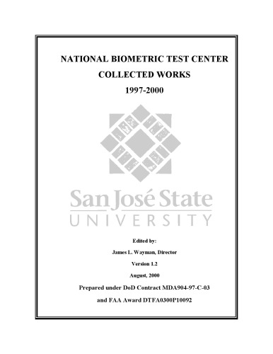 National Biometric Test Center Collected Works 1997-2000