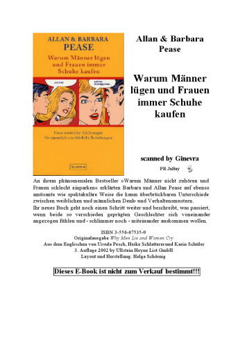 Warum Männer lügen und Frauen immer Schuhe kaufen