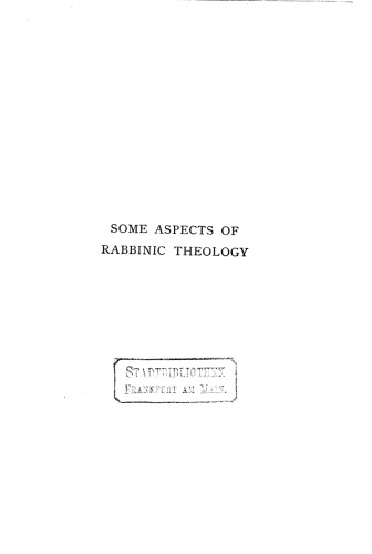 Some Aspects of Rabbinic Theology