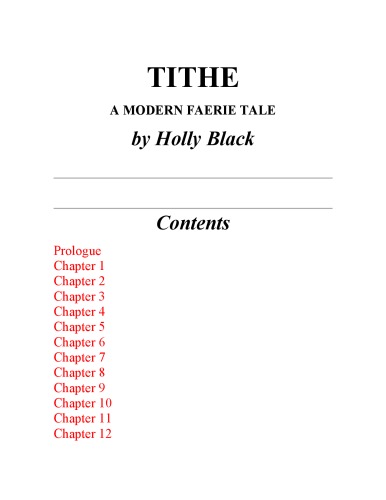 Tithe: A Modern Faerie Tale