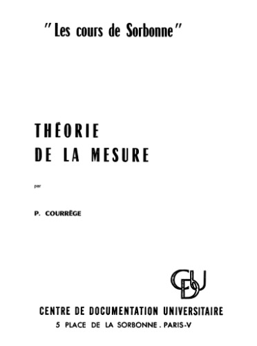 Théorie de la mesure