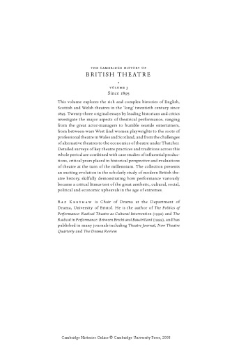The Cambridge History of British Theatre (Volume 3)