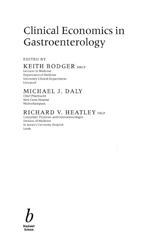 Clinical Economics in Gastroenterology