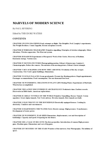 Marvels of Modern Science